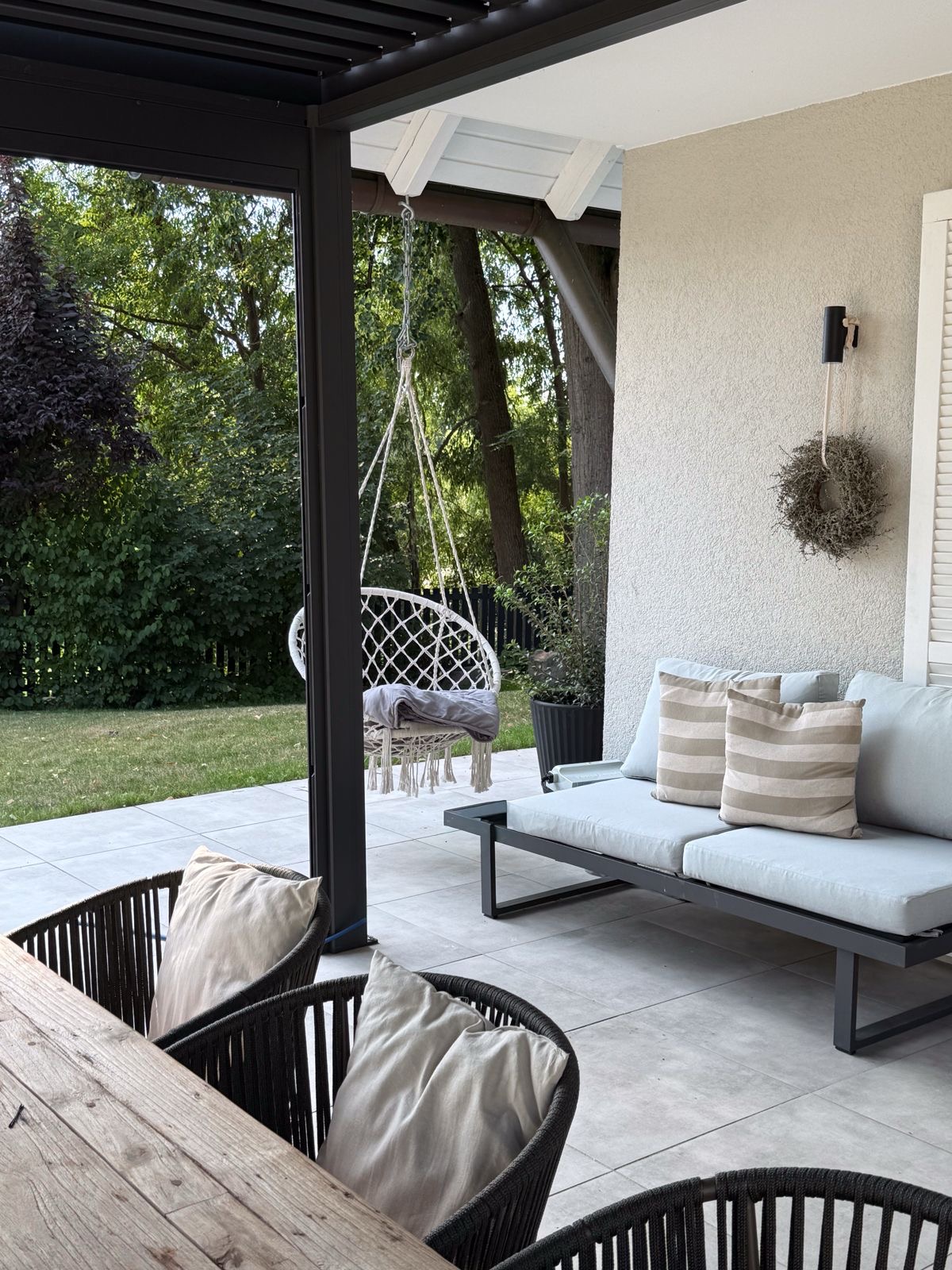 Terrassenbau mit Pergola Galabau Friedel