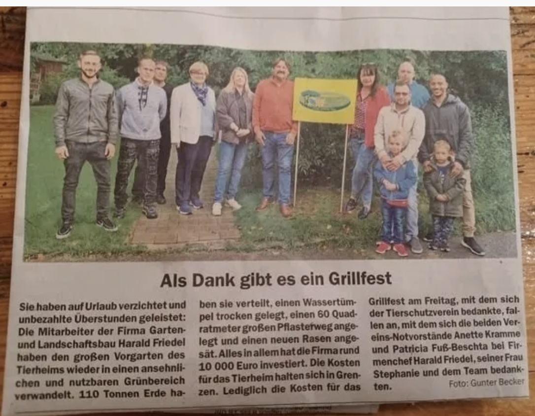Team Galabau Friedel – Zeitungsartikel Nordbayerischer Kurier